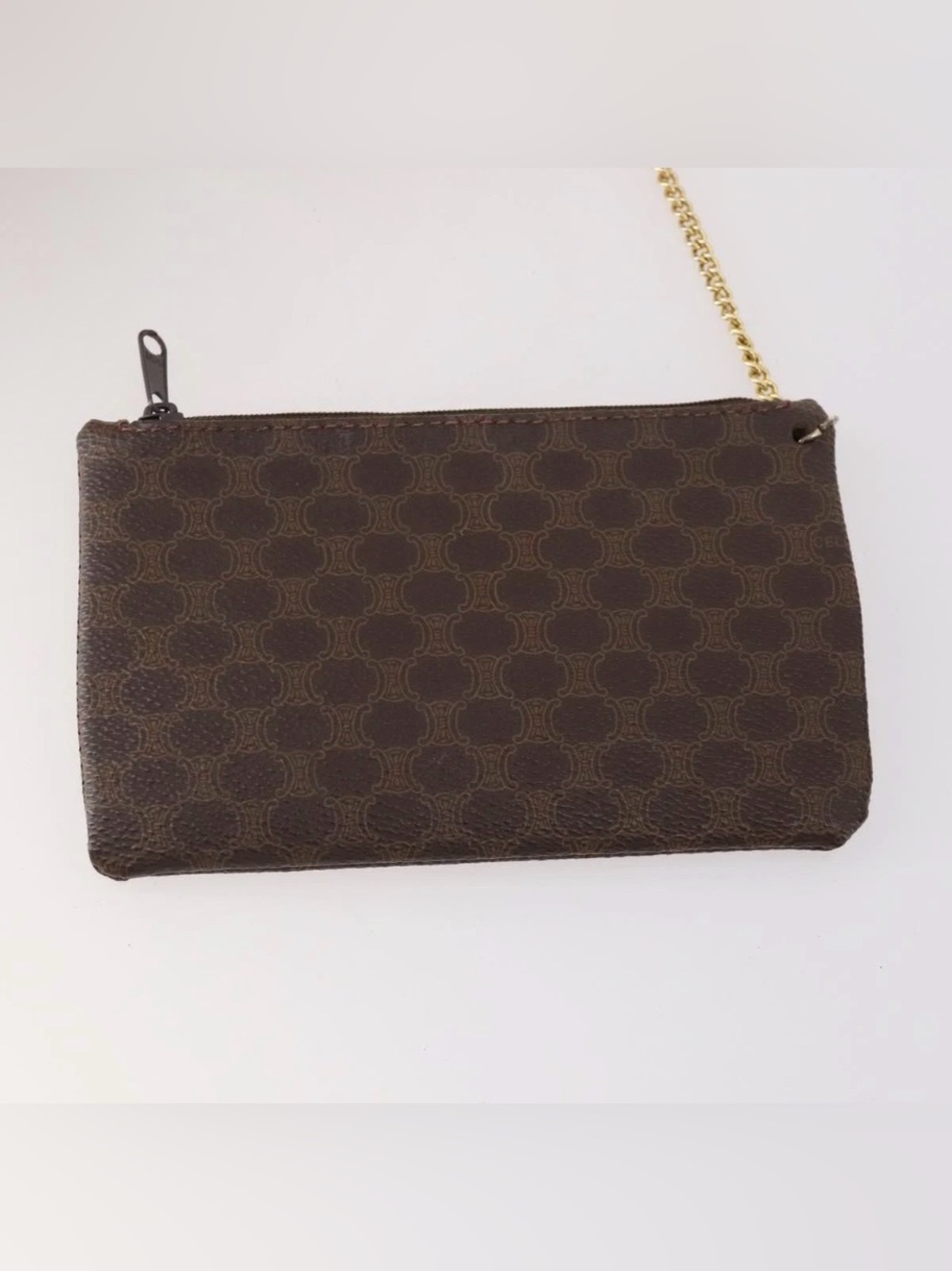 Celine Brown Monogram Bucket Bag with Tan Trim and Matching Pouch - Picture 8 of 16
